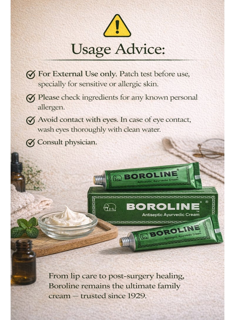 Boroline Antiseptic Ayurvedic Cream 19g – Pack of 4 | Multipurpose Moisturizing & Healing Cream - Image 5